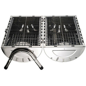 Grand <span class=keywords><strong>barbecue</strong></span> rond en acier inoxydable pour l'extérieur, avec piédestal portable, four à charbon de bois <span class=keywords><strong>double</strong></span> <span class=keywords><strong>grille</strong></span>, <span class=keywords><strong>barbecue</strong></span> Brother - Product Image 2