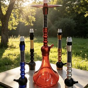 Moderno Set de Cachimba de Aleación de Aluminio con Acabado Espejo, Kit para Fumar Shisha con Manguera y Cazoleta, Ideal para Bares y Regalos - Product Image 5