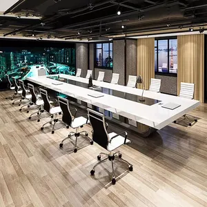 Tùy chỉnh quản lý bàn dài Bàn hội nghị hiện đại bằng gỗ Bàn hội nghị phòng họp bảng