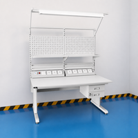 Banc de travail ESD personnalisable Leenol, table de travail antistatique pour l'atelier de traitement des composants électroniques
