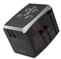 Nouvel adaptateur de voyage compact UNI réglable 45W, charge rapide, prise multifonctionnelle conçue pour les voyages légers et l'usage quotidien