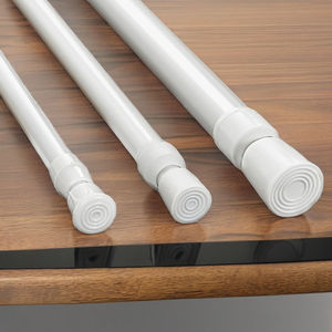 Tringle à rideau moderne en métal, blanche, courte, <span class=keywords><strong>extensible</strong></span>, à <span class=keywords><strong>ressort</strong></span>, réglable, pour fenêtres, armoires <span class=keywords><strong>de</strong></span> salle <span class=keywords><strong>de</strong></span> bain, cuisine - Product Image 2