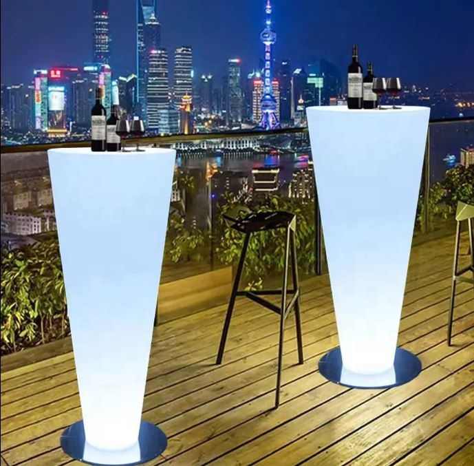 LED Bar Set square Color Changing LED Light Letter Bistro Table for ...