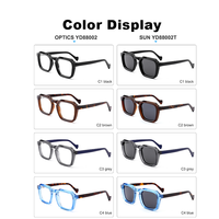 Gafas Ópticas de Acetato con Diseño Clásico, Monturas de Gafas con Efecto Carey, para Hombre y Mujer, Gafas para Miopía con Revestimiento Anti-luz Azul, Gran Venta