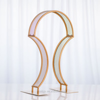 Support floral en fer de haute qualité, style rétro doré, pour décoration centrale de table de mariage et d'événements