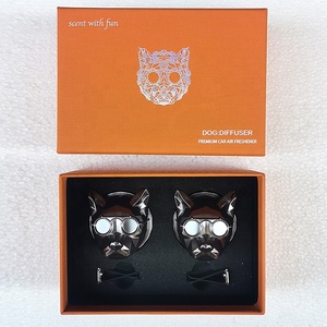 Ambientador de coche de lujo con cabezas dobles de Bullydog Perfume de Clip de ventilación de plástico personalizado con gafas Perfume de coche estilo de lujo - Product Image 4