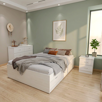 Lit plateforme moderne 2254 à panneaux en bois, couleur personnalisable, idéal pour chambre à coucher, hôtel, cuisine, hôpital - Vente chaude