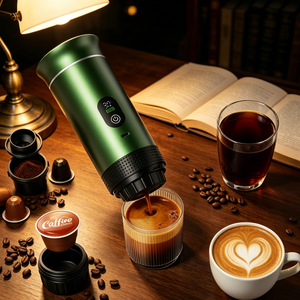 Cafetera portátil de mano KF JN 02, USB, 20 bares, pantalla LED eléctrica, 80 ml, para cápsulas de café y café molido, máquina de espresso para exteriores. - Product Image 3