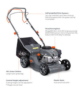 LEO LM40Z-E(NP130) Großhandel tragbarer Akku-Rasenmäher mit hohem Drehmoment Industrie qualität Deck hinter Benzin-/Benzin mäher ziehen - Product Image 5