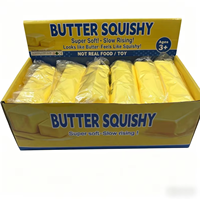 Balle anti-stress souple en forme de beurre, jouet fantaisie à pression lente, slime pour enfants, jouet sensoriel à presser doucement pour apaiser les mains, fromage souple