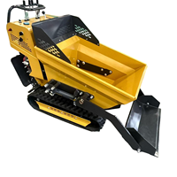 Mini-dumper sur chenilles autoporteur CE avec pelle frontale, dumper hydraulique sur chenilles tout-terrain, mini-chargeur pour jardin, ferme et construction