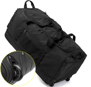 Manufacturer Wholesale 150L Large Capacity Fashion Polyester Rolling Luggage Duffel <strong>Bag</strong> with Zipper Closure and <strong>Wheels</strong> - Product Image 2