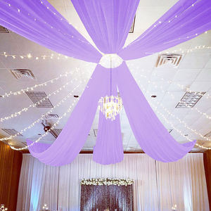 การตกแต่งงานแต่งงานที่สวยงาม เพิ่มความสง่างามด้วยผ้าม่านสำหรับงานแต่งงาน ผ้าม่านแขวนเพดาน - Product Image 2