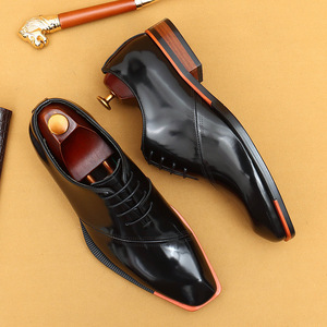 Zapatos de cuero brillante más vendidos para hombre, calzado formal de negocios de cuero genuino, zapatos de novio estilo inglés para boda. - Product Image 2