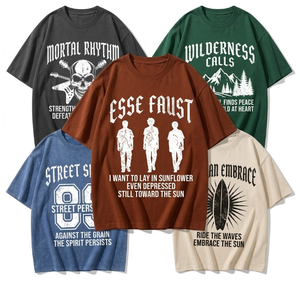Summer Premium Unisex Heavyweight T Shirts Retro Washed Graphics Stocklot Clearance Pure Cotton One Size Ready Ship - Product Image 2