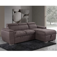 Tianhang PU Leders ofa mit Stauraum Höhen verstellbare Kopfstütze L-förmiger Stuhl Wohnzimmer Sofa Set