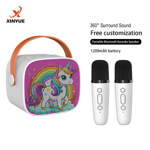 Mini para altavoz <span class=keywords><strong>Bluetooth</strong></span>, micrófono inalámbrico portátil, fiesta, <span class=keywords><strong>Karaoke</strong></span>, cine en casa, iluminación LED RGB, módulo de Audio, sistema de sonido - Product Image 1