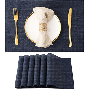 Waterproof Disposable Lace Fabric Cotton Linen PVC & Vinyl French Style Round Dining <b>Table</b> Place Mats for Wedding Christmas Use - Product Image 6