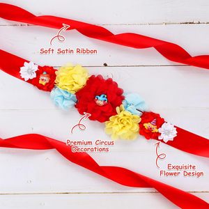 Kit de ceinture de maternité pour baby shower sur le thème du cirque, ceinture de grossesse pour future maman et future <span class=keywords><strong>papa</strong></span>, épingles de corsage - Product Image 5