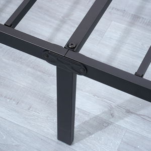 Cadre de lit en métal de luxe moderne de haute qualité avec sommier à lattes, tête et <span class=keywords><strong>pied</strong></span> de lit, et base de matelas anti-grincement - Product Image 5
