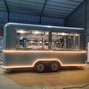 La Chine mobile Hotdog Ice en acier inoxydable OEM remorque alimentaire camion de nourriture en acier inoxydable remorque pour petit snack chariot de vente - Product Image 5