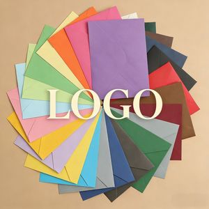 Impresión de Logotipo Personalizado, Sobres Rectangulares Plegables de Papel Ordinario Multicolor, Impresión Digital Personalizada para Bodas - Product Image 6