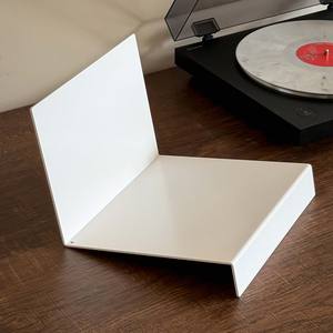 Supporto per Dischi in Vinile da Tavolo Isak in Metallo, Acciaio Verniciato a Polvere Opaca, Stile Moderno Industriale per Soggiorno e Studio - Product Image 2