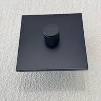 Interrupteur mural noir 86 avec prise, panneau en acier inoxydable, 16A, double pôle, européen, 1 gang, 13AUK, standard moderne, bouton variateur