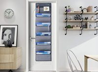 Classeur mural suspendu au dessus des portes, organisateur de rangement, supports de stockage pour magazines et carnets, 1 pièce