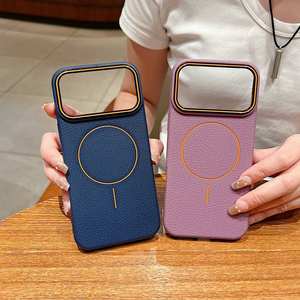 Custodia per Telefono in TPU con Texture in Pelle, Magnetica, di Lusso, con Ricarica Wireless, Antiurto, per 17 16 15 <span class=keywords><strong>Pro</strong></span> <span class=keywords><strong>Max</strong></span> 14 13 <span class=keywords><strong>12</strong></span> 11, <span class=keywords><strong>Cover</strong></span> Morbida e Colorata - Product Image 4