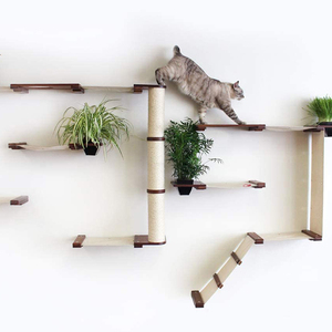 Fournisseurs de griffoirs <span class=keywords><strong>pour</strong></span> chats en bois modernes et bon marché, <span class=keywords><strong>arbre</strong></span> à <span class=keywords><strong>chat</strong></span> mural, corde de sisal, centre d'activités, grande murale de jeu <span class=keywords><strong>pour</strong></span> <span class=keywords><strong>gros</strong></span> chats - Product Image 2