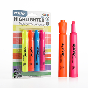 Gxin G-333-4 4 cái/bộ màu sắc tươi sáng <span class=keywords><strong>Highlighter</strong></span> bút tốt ban dòng tip <span class=keywords><strong>fax</strong></span> bản sao giấy huỳnh quang bút với nắp - Product Image 3