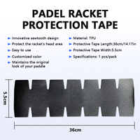 Protection de tête transparente confortable pour raquettes de tennis, de plage et de padel en TPU, avec logo personnalisé OEM, accessoires d'usine