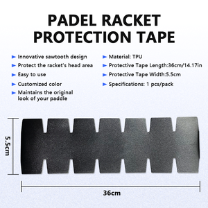 <span class=keywords><strong>Protector</strong></span> de Marco <span class=keywords><strong>Transparente</strong></span> y Cómodo para Pala de Pádel y Raqueta de Tenis de Playa de TPU OEM con Logo Personalizado de Fábrica - Product Image 6