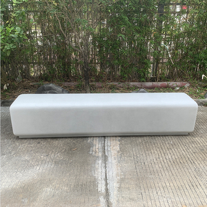 Banc en ciment GFRC de haute qualité, design Wabi Sabi, mobilier d'extérieur de luxe, sièges rectangulaires en béton durables - Product Image 1