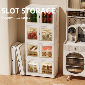 Caja de almacenamiento plegable de plástico de doble puerta para niños personalizable profesional 8007 con tapa - Product Image 4