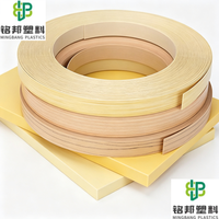 Bande de chant PVC personnalisée la plus vendue, résistante à l'usure et à l'eau, à motif bois, vente en gros directe usine pour les fabricants de meubles locaux