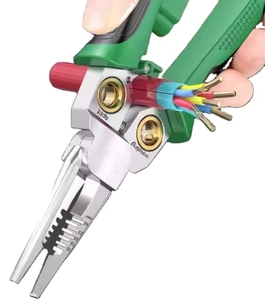 คีมปอกสายไฟอเนกประสงค์ <span class=keywords><strong>8</strong></span>-in-1 ทำจากเหล็กกล้าคาร์บอน พร้อมพื้นผิวปากคีมแบบฟันเลื่อยสำหรับหนีบ<span class=keywords><strong>ปากกา</strong></span>วัด - Product Image 6