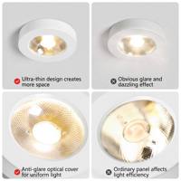 Lampu sorot Led, baru kelas atas Ultra tipis langit-langit 5W 7W 10W aluminium pasang permukaan lemari pakaian kabinet Led