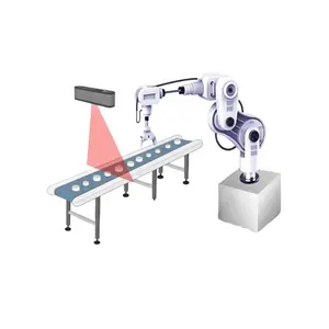 Visual positioning of cookware lid production line Industrial camera recognizes lid shape to assist robotic arm in grasping