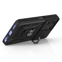 Coque de téléphone pour ITEL A70 A60 A60S S24 S23 PLUS, coque de téléphone antichoc avec cache-objectif coulissant et béquille magnétique