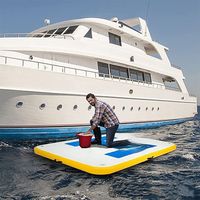 Plateforme flottante gonflable en PVC la plus vendue, taille et couleur personnalisées, certifiée CE, garantie 2 ans, pour utilisation avec jet ski.