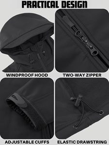 Veste Homme Logo Personnalisé Veste Noire Veste à Capuche Mans Vestes et Manteaux Veste pour l'Hiver - Product Image 3