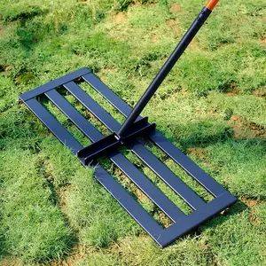 Jh-mech 6.5ft Xử lý chiều dài có thể điều chỉnh sân sau sân vườn sân golf đồng cỏ công cụ chăm sóc bãi cỏ thép không gỉ bãi cỏ san lấp mặt bằng cào