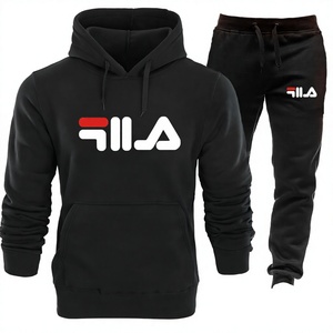 Conjunto Deportivo de Dos Piezas para Hombre JYP 2025, Sudadera con Capucha y Pantalones Deportivos Cómodos para Invierno, Corte Ajustado, 100% Algodón Tejido con Estampado Térmico - Product Image 3