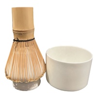 Kit d'outils pour le thé matcha fait main haut de gamme personnalisé bol à matcha en céramique et agitateur porte-fouet support de fouet ensemble de vente en gros de thé matcha