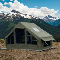 Grande tente familiale gonflable à air personnalisable Tente de camping en tissu Oxford imperméable et portable directement de l'usine
