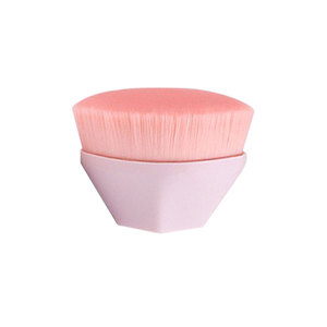 2020 Nouveautés Rose Polygone De Maquillage Professionnel <span class=keywords><strong>Kabuki</strong></span> Fondation <span class=keywords><strong>Plat</strong></span> Brosse Étiquette Privée Valentine - Product Image 1