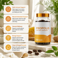 Gélules de Propolis pour la Défense Immunitaire, Renforcement de la Protection Antioxydante, Complément Herbal Premium à Base de Propolis d'Abeille, Marque Privée OEM