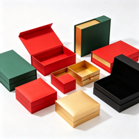 Boîte cadeau de Noël personnalisée avec insert en mousse et fermeture magnétique pour la présentation de bijoux et d'accessoires de marque